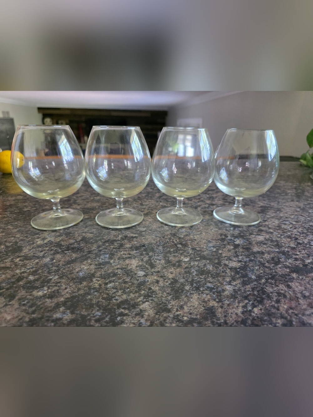 Clear Brandy Snifter Glasses - Set of 4
